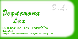 dezdemona lex business card